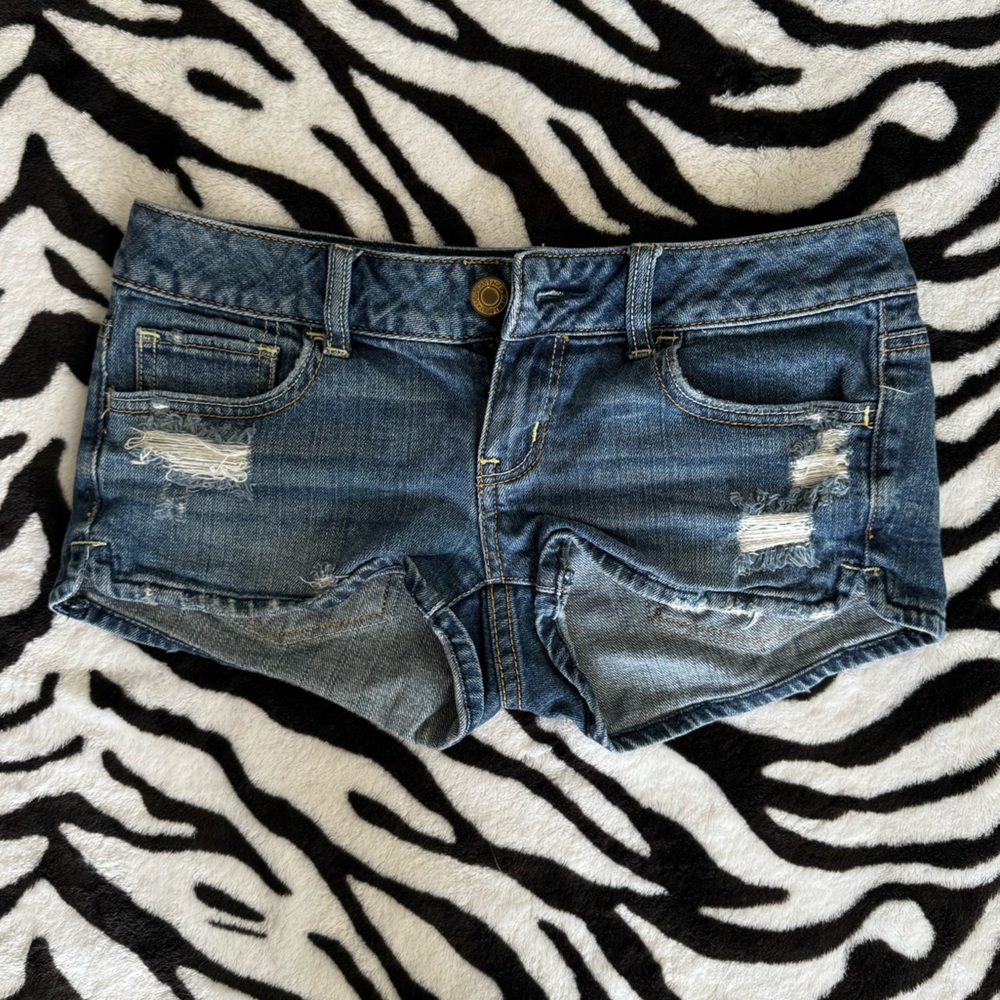 American Eagle Y2K Low Rise Denim Shorts